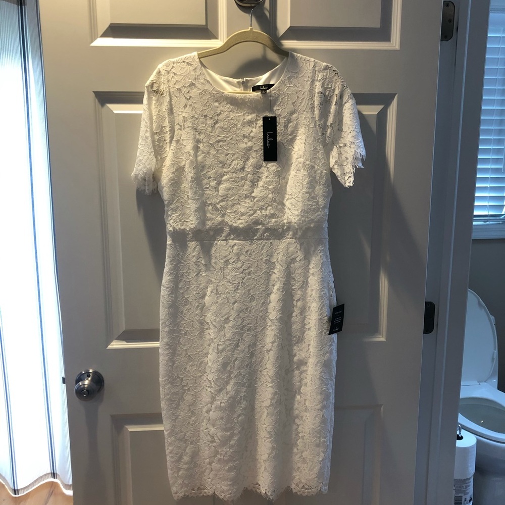 NWT Lulu’s White lace dress size large
